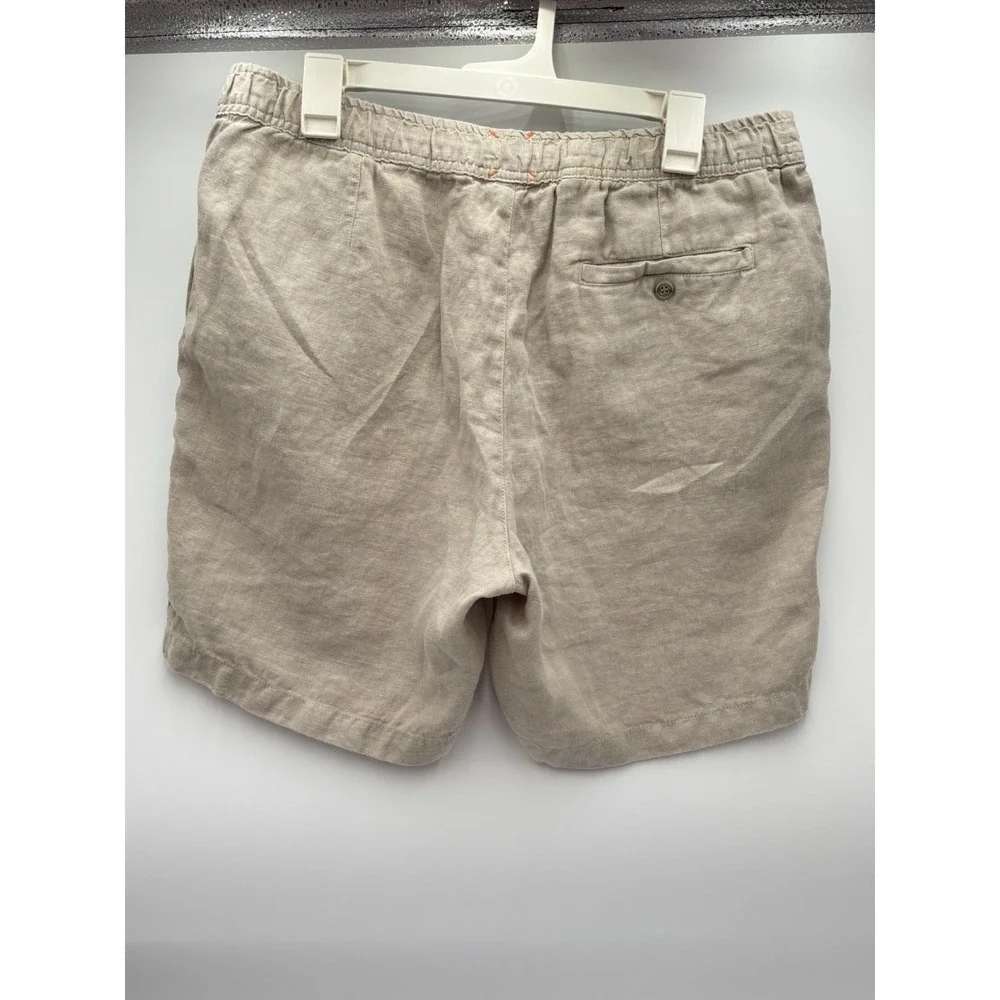 SWIMS 100% Linen Drawstring Shorts Men's XL Beige‎ Coastal Preppy Luxury